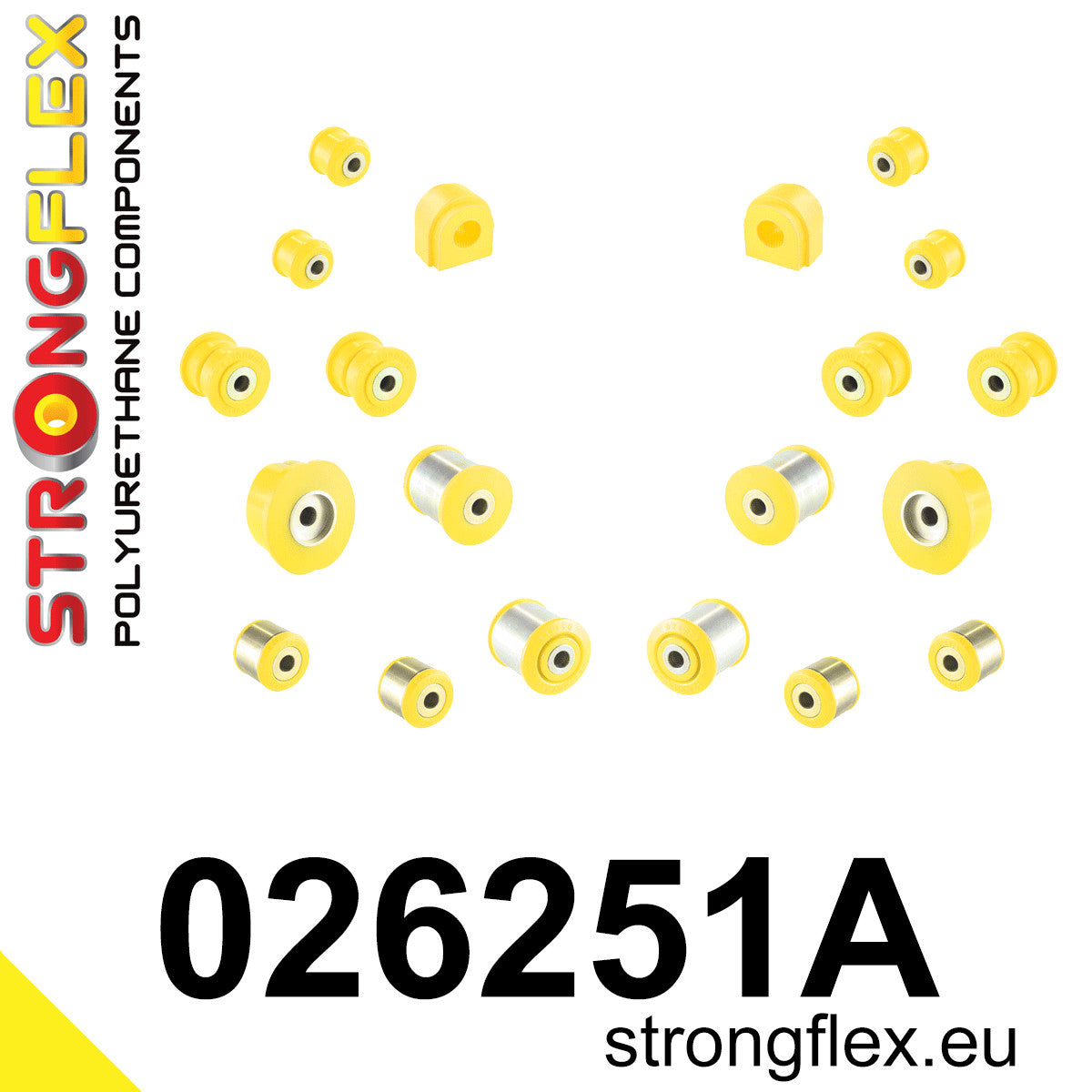026251A Rear suspension bush kit SPORT Sport (Yellow) Audi A4 / S4 / RS4 IV (07-15) B8