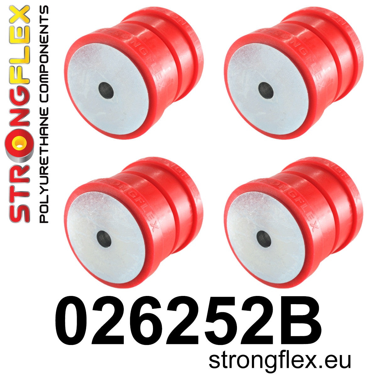 026252B Rear subframe bush kit Standard (Red) Porsche Macan (13-)