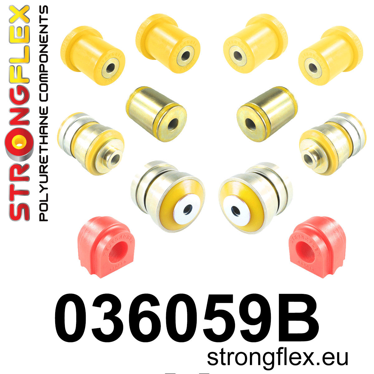036059B Front suspension bush kit Standard (Red) BMW Seria 5 VI (09-17) F10 / F11 / F07