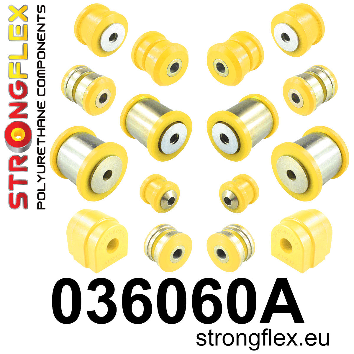 036060A Rear suspension bush kit SPORT Sport (Yellow) BMW Seria 5 VI (09-17) F10 / F11 / F07