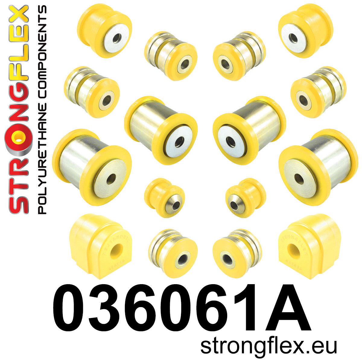 036061A Rear suspension bush kit SPORT Sport (Yellow) BMW Seria 5 VI (09-17) F10 / F11 / F07