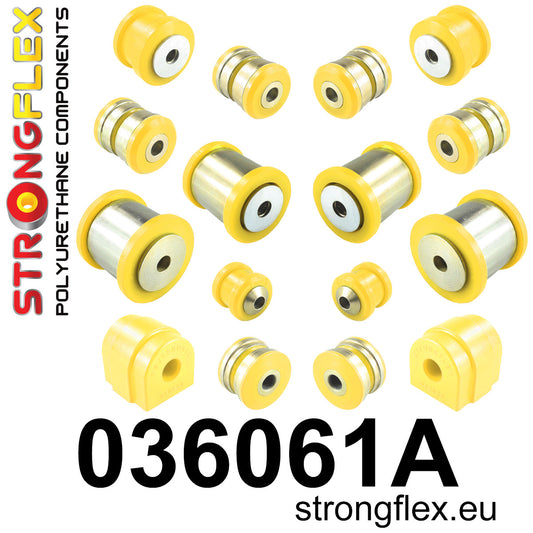 036061A Rear suspension bush kit SPORT Sport (Yellow) BMW Seria 5 VI (09-17) F10 / F11 / F07
