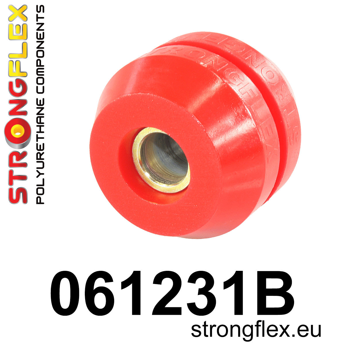 061231B Front tie bar to chassis bush Standard (Red) Fiat 125P 1300/1500 (67-91)
