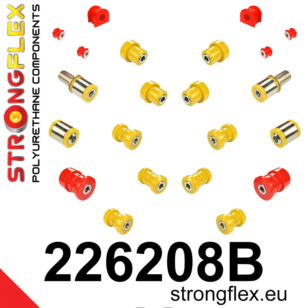 226208B Rear suspension bush kit Standard (Red) Audi A6 / S6 / RS6 C5 (97-04)