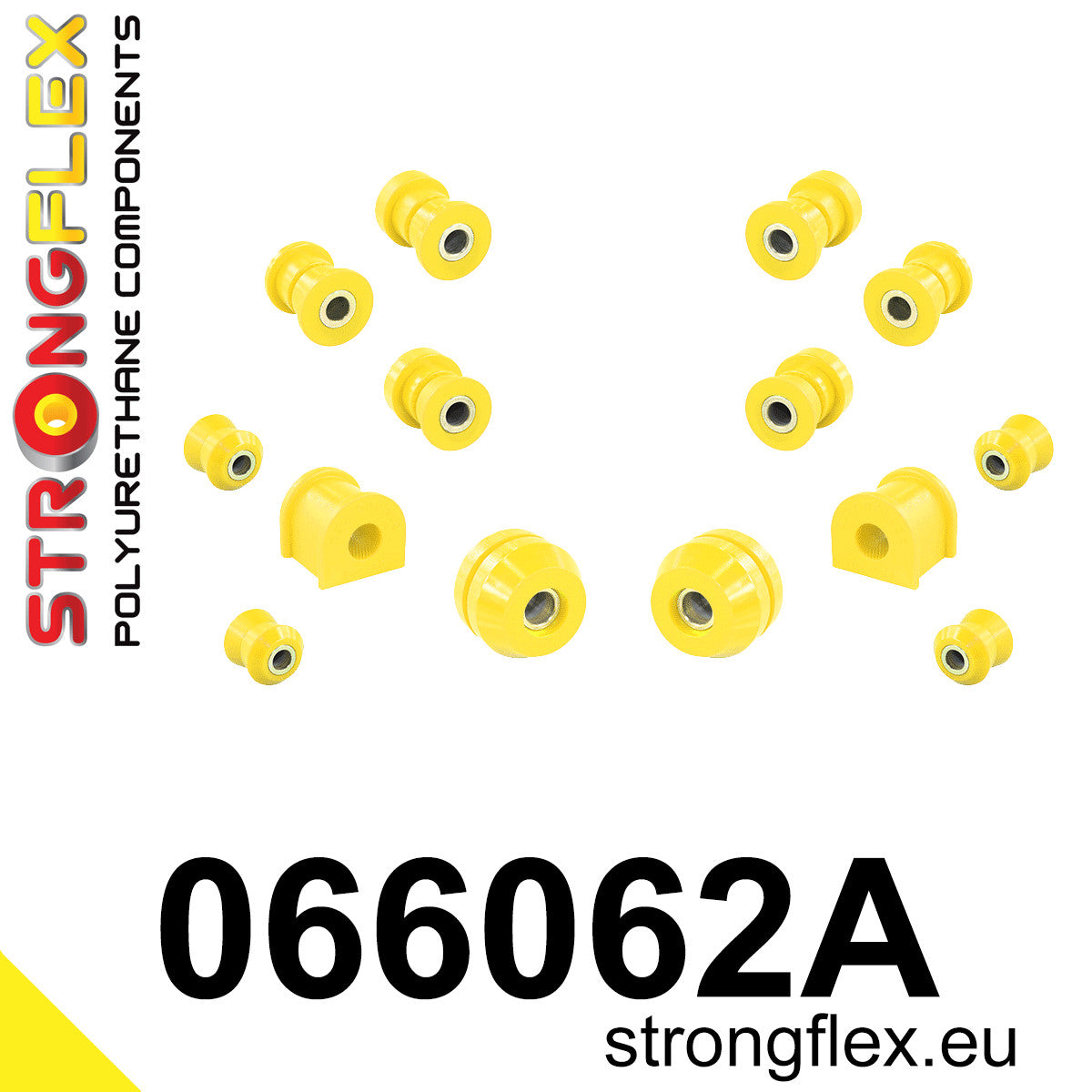 066062A Front suspension bush kit SPORT Sport (Yellow) Fiat 125P 1300/1500 (67-91)