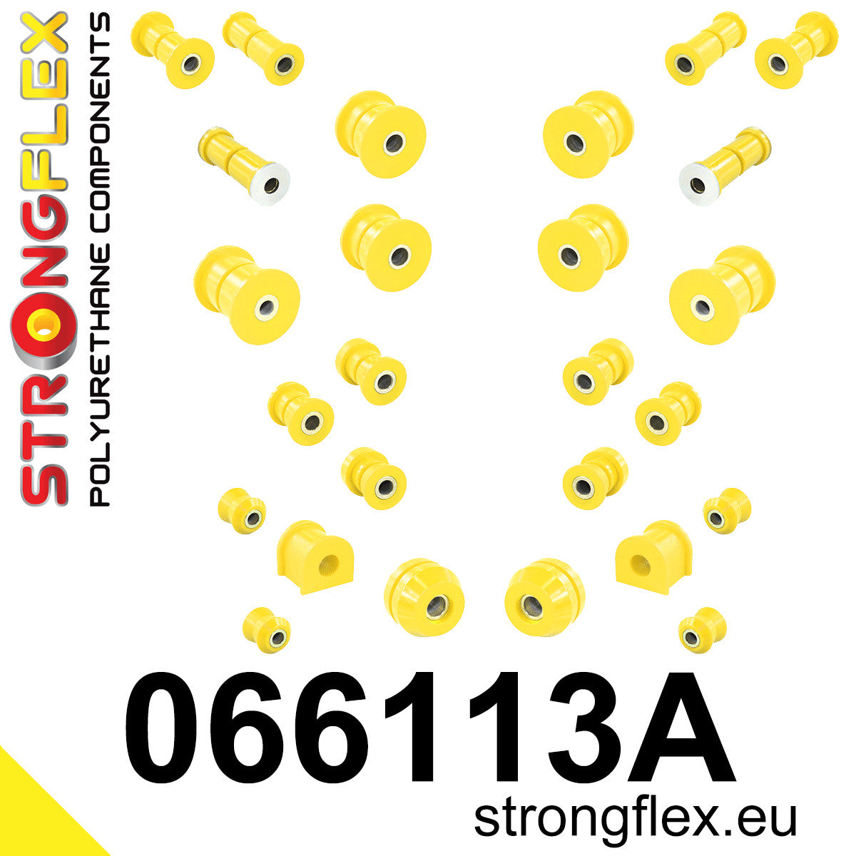 066113A Full suspension bush kit SPORT Sport (Yellow) Fiat 125P 1300/1500 (67-91)