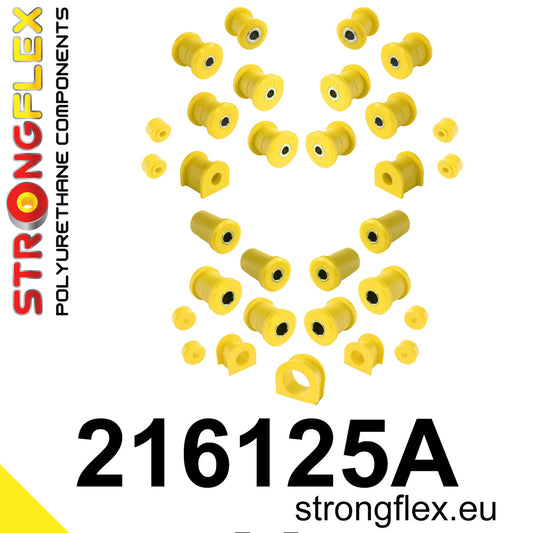 216125A Full suspension bush kit SPORT Sport (Yellow) Toyota Land Cruiser J90 (96-02)