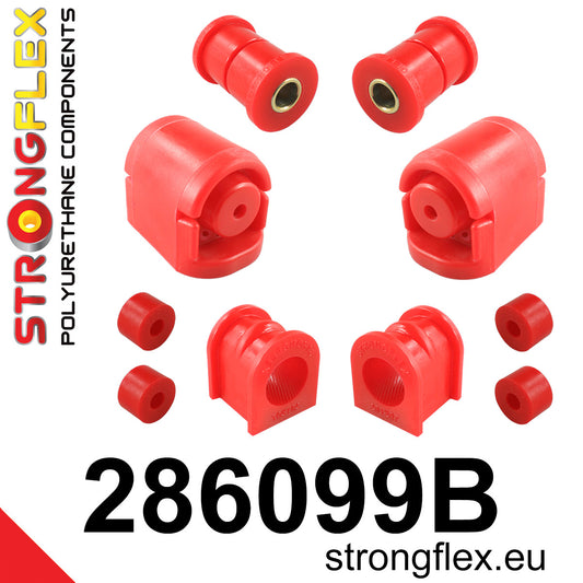 286099B Set of front suspension polyurethane Standard (Red) Nissan 100NX (90-96) B13