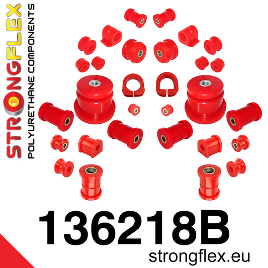 136218B Full suspension bush kit Standard (Red) Opel / Vauxhall Calibra (89-97) FWD / 4x4