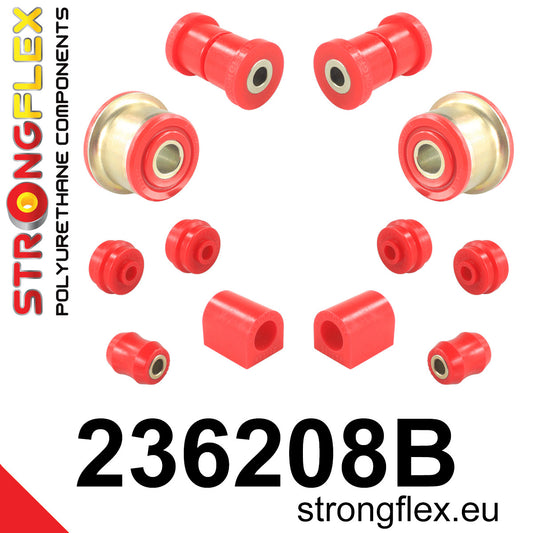 236208B Front suspension bush kit Standard (Red) Volvo Seria 200 240 (75-93)