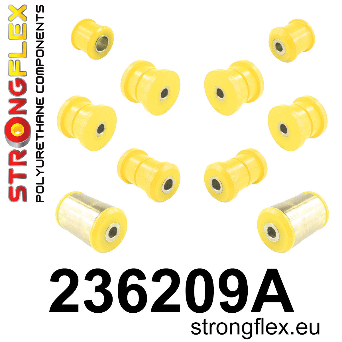 236209A Rear suspension bush kit SPORT Sport (Yellow) Volvo Seria 200 240 (75-93)