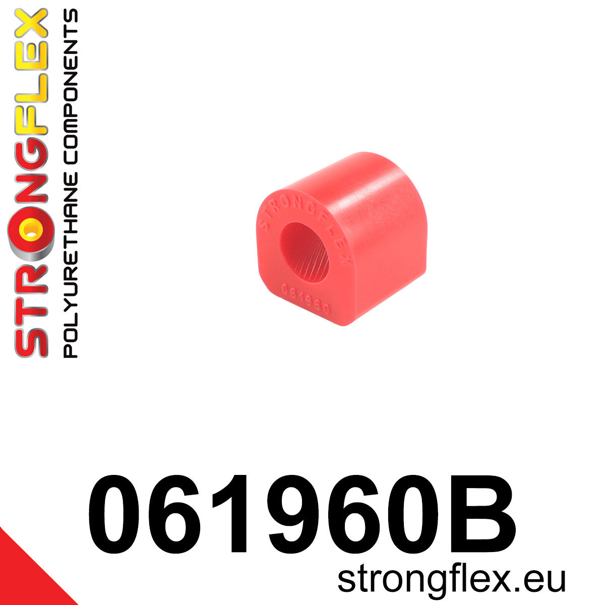 061960B Front anti roll bar bush Standard (Red) Fiat 124 Spider I (66-85)