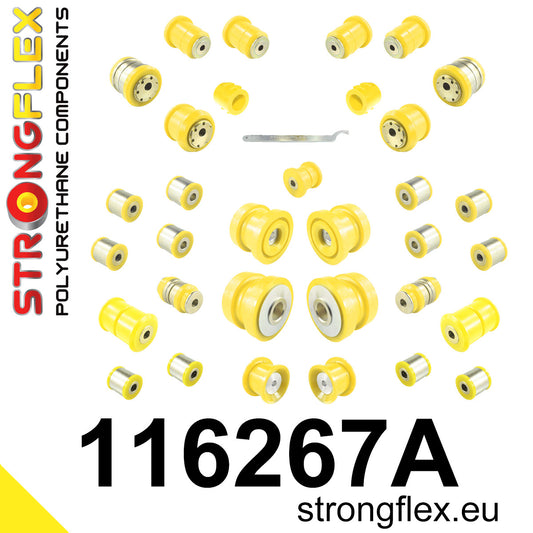 116267A Full suspension polyurethane bush kit SPORT Sport (Yellow) Mercedes CL C215 (98-06)
