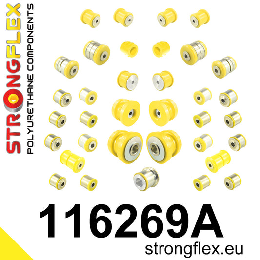 116269A Full suspension polyurethane bush kit SPORT Sport (Yellow) Mercedes CL C216 (06-14)
