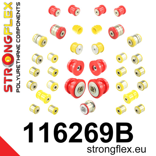 116269B Full suspension polyurethane bush kit Standard (Red) Mercedes CL C216 (06-14)