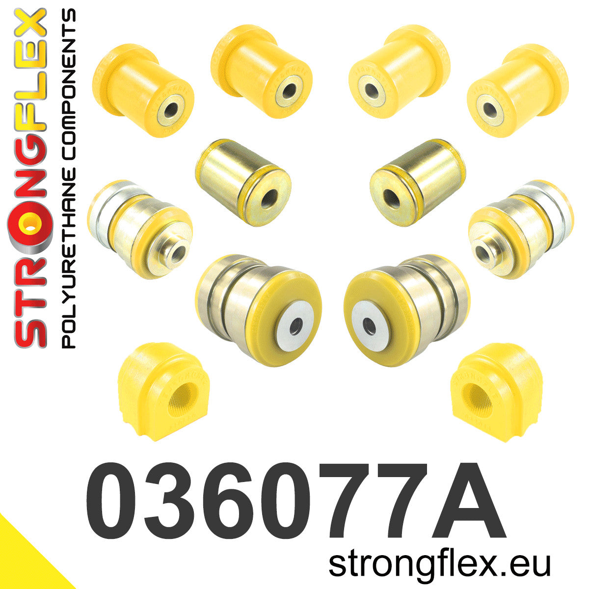 036077A Front suspension bush kit SPORT Sport (Yellow) BMW Seria 5 VI (09-17) F10 / F11 / F07