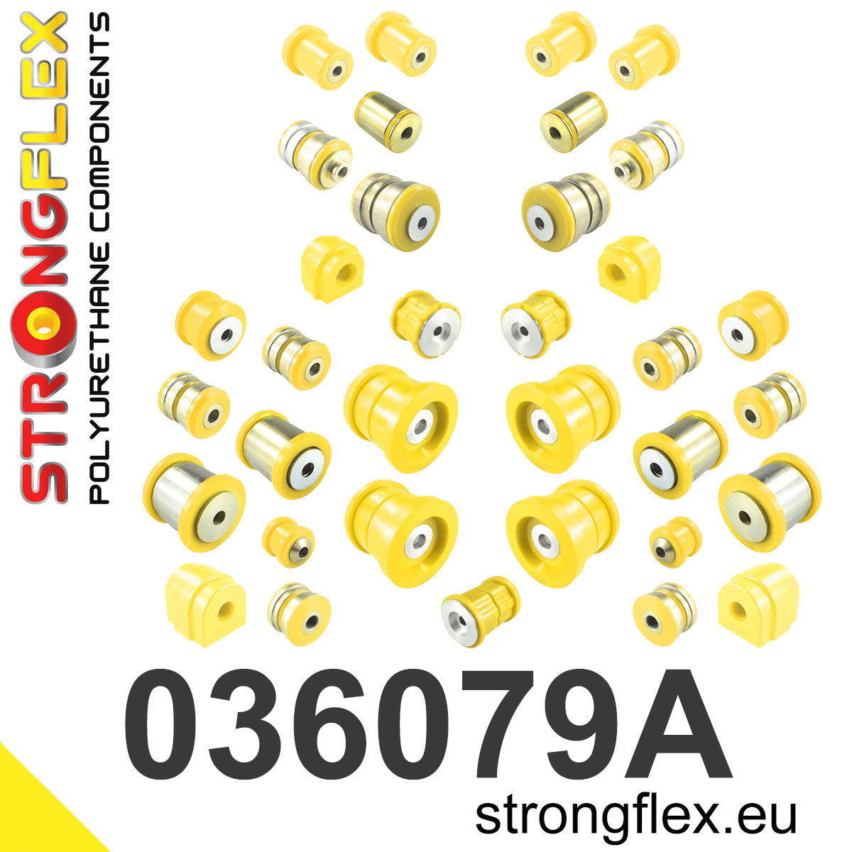 036079A Full suspension polyurethane bush kit SPORT Sport (Yellow) BMW Seria 5 VI (09-17) F10 / F11 / F07