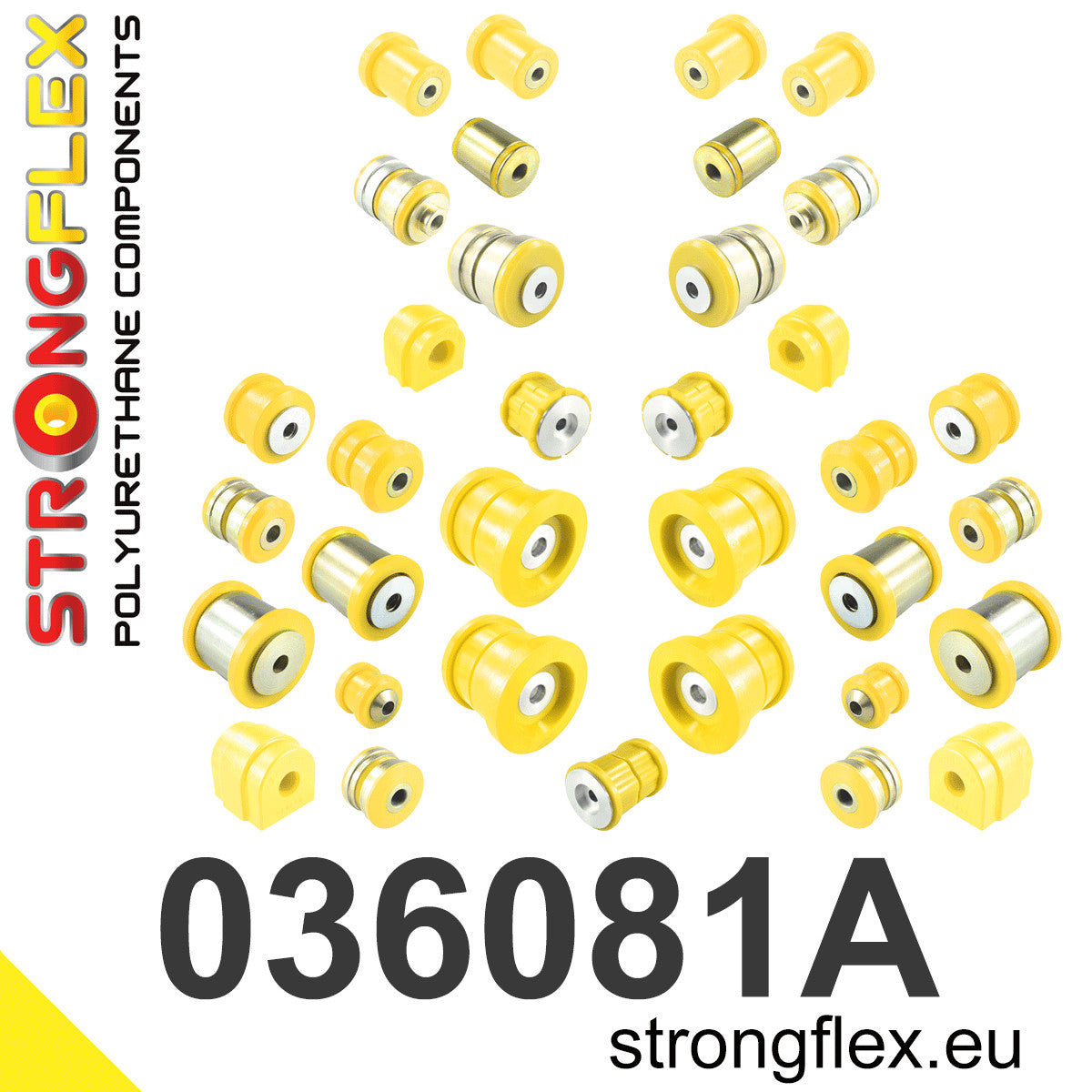 036081A Full suspension polyurethane bush kit SPORT Sport (Yellow) BMW Seria 7 V (08-15) F01 / F02