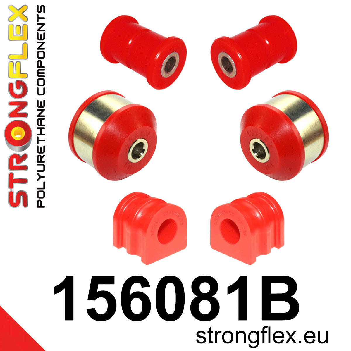 156081B Front suspension bush kit Standard (Red) Nissan Micra III (02-10) K12
