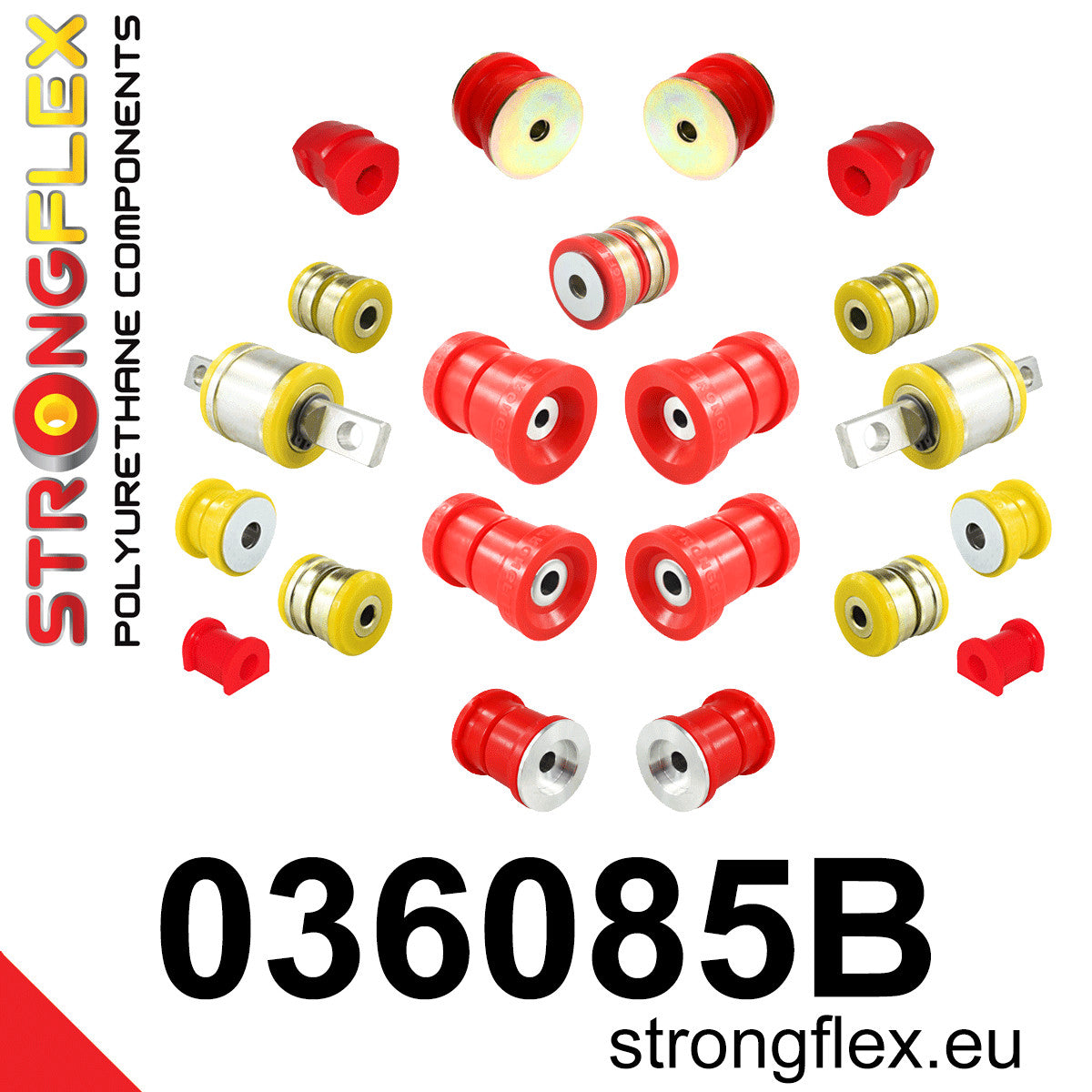 036085B Full suspension polyurethane bush kit Standard (Red) BMW Seria 8 I (90-99) E31