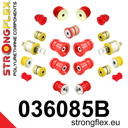 036085B Full suspension polyurethane bush kit Standard (Red) BMW Seria 8 I (90-99) E31