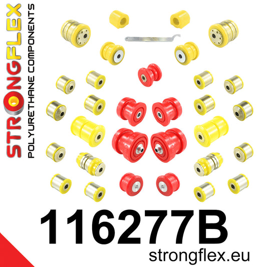 116277B Full suspension polyurethane bush kit Standard (Red) Mercedes GLK (08-15) X204