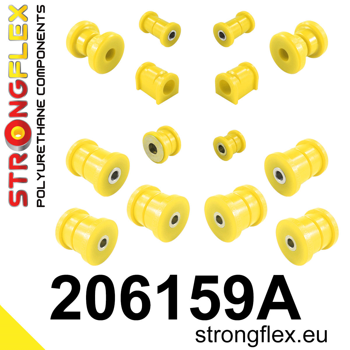 206159A Full suspension polyurethane bush kit SPORT Sport (Yellow) Suzuki Ignis I (00-05) FH