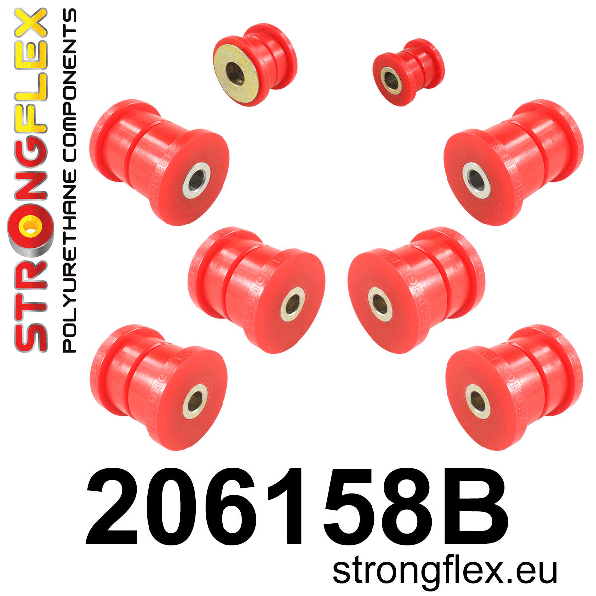 206158B Rear suspension bush kit Standard (Red) Suzuki Ignis I (00-05) FH