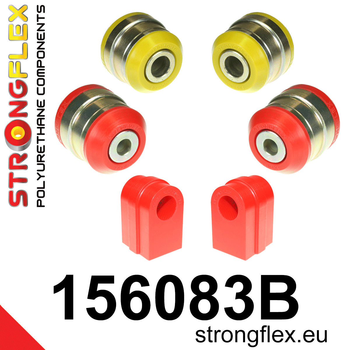 156083B Front suspension bush kit Standard (Red) Renault Scenic III (09-16)