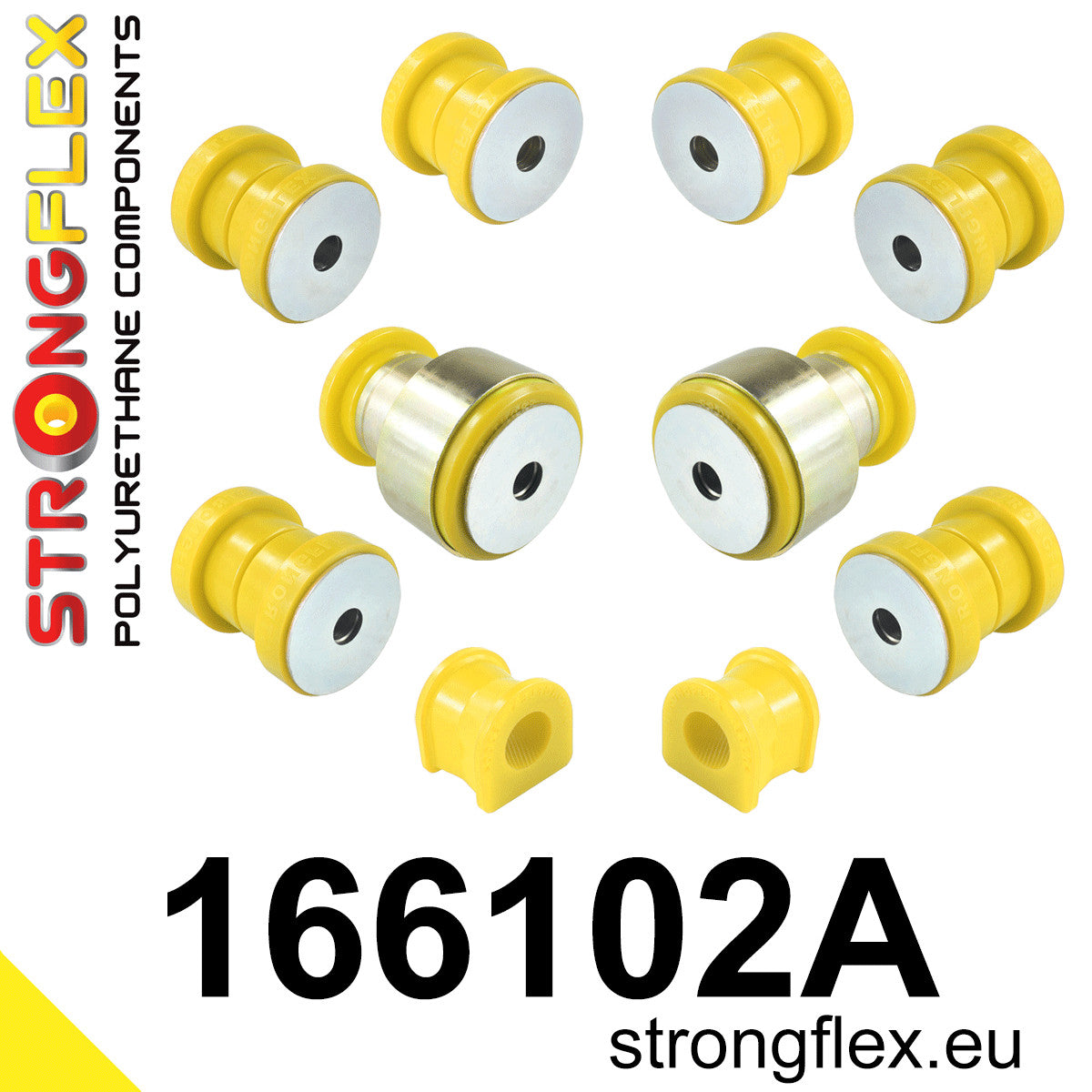 166102A Front suspension bush kit SPORT Sport (Yellow) Maserati GranCabrio (10-19)