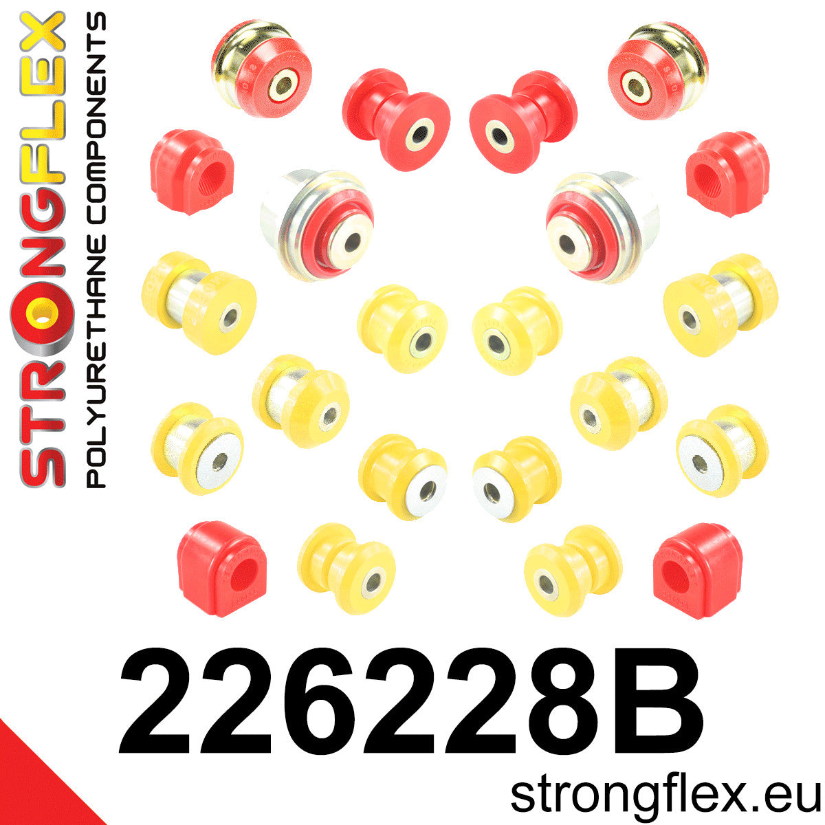 226228B Full suspension bush kit Standard (Red) Audi A3 / S3 / RS3 III (13-21) 8V