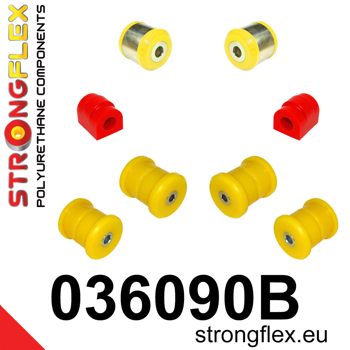 036090B Rear suspension bush kit Standard (Red) BMW Z8 (99-03) E52