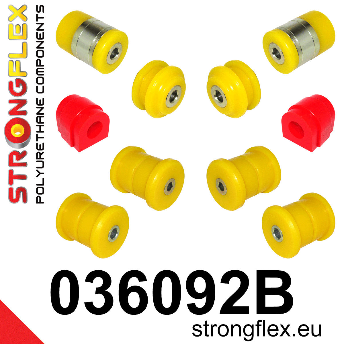 036092B Rear suspension bush kit Standard (Red) BMW Seria 5 V (03-10) E60 / E61
