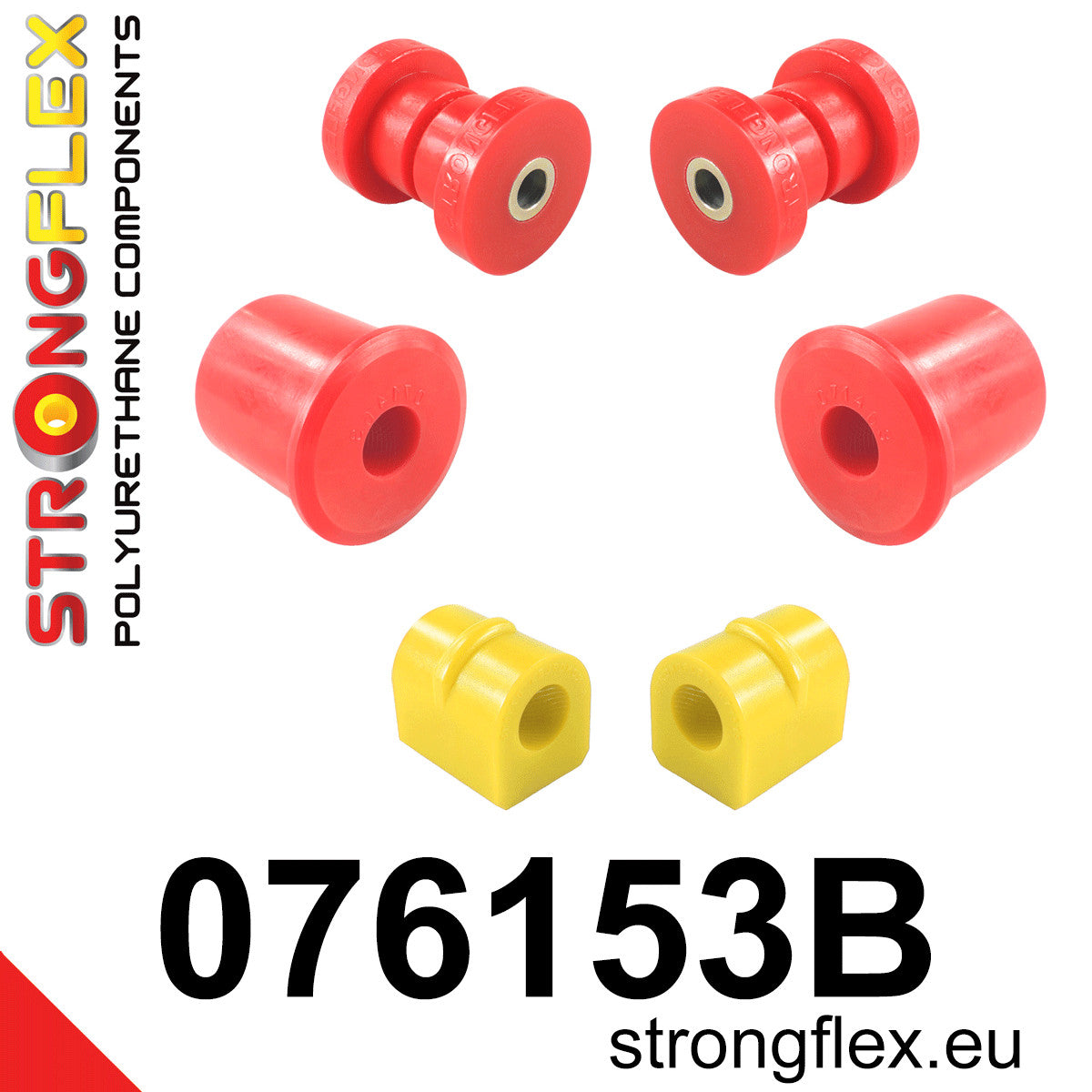 076153B Front suspension bush kit Standard (Red) Ford Focus MK1 (98-05)