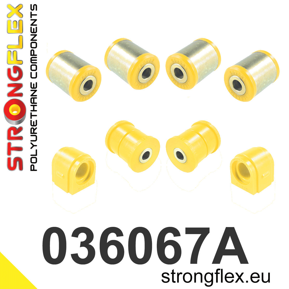 036067A Rear suspension bush kit SPORT Sport (Yellow) BMW Seria 3 VI (13-20) F30 / F31 / F34 / F80