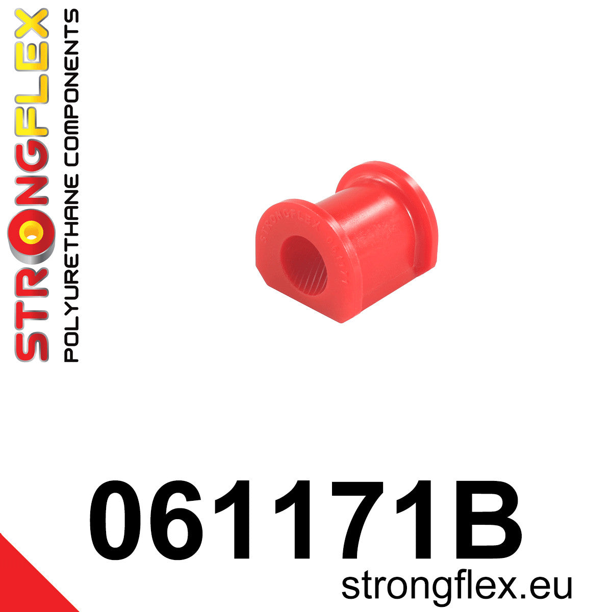 061171B Front anti roll bar - inner bush Standard (Red) Fiat Uno MK1/MK2/Turbo (83-02)