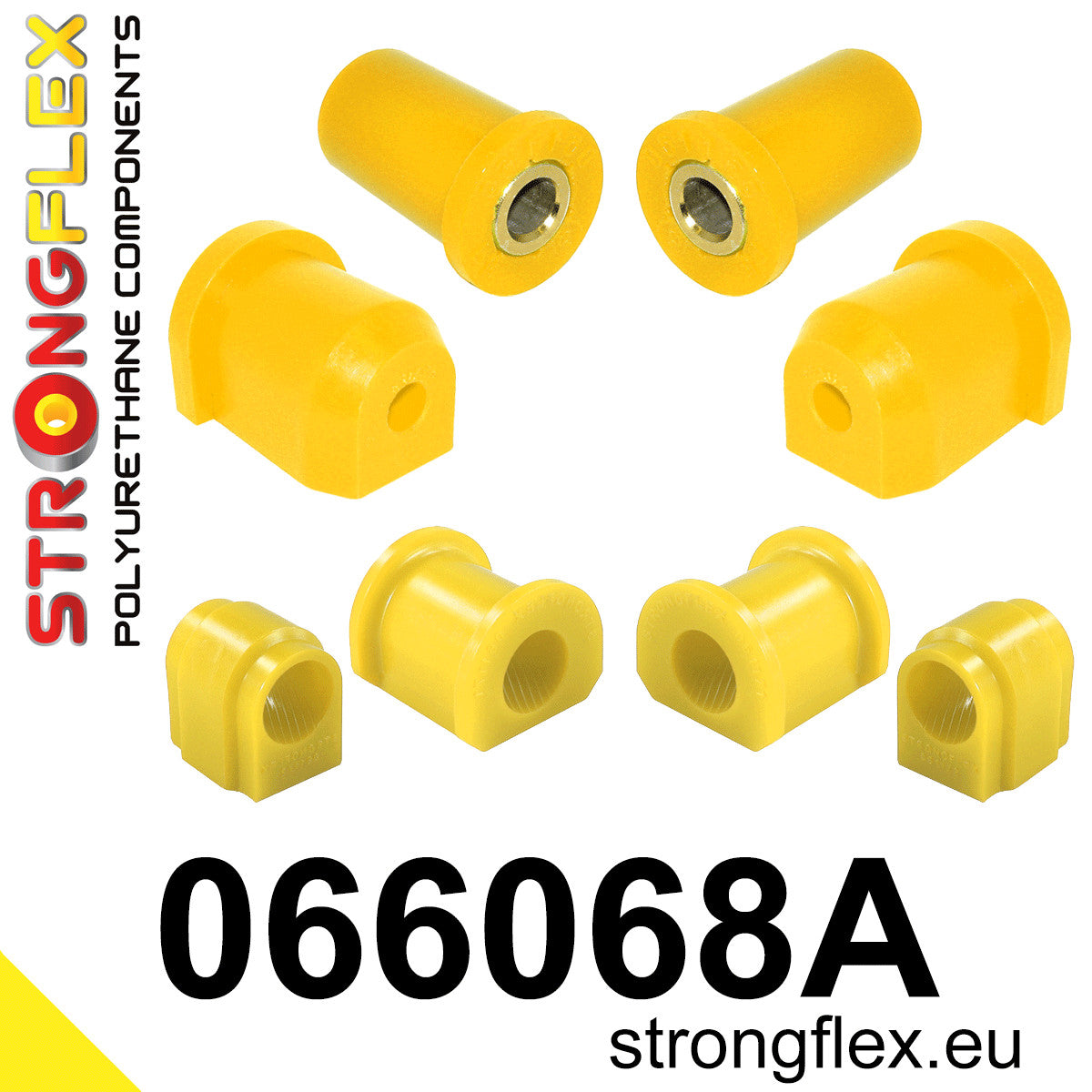 066068A Front suspension bush kit SPORT Sport (Yellow) Fiat Uno MK1/MK2/Turbo (83-02)