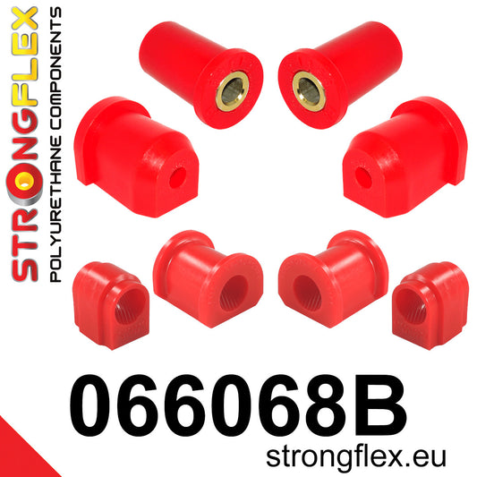 066068B Front suspension bush kit Standard (Red) Fiat Uno MK1/MK2/Turbo (83-02)