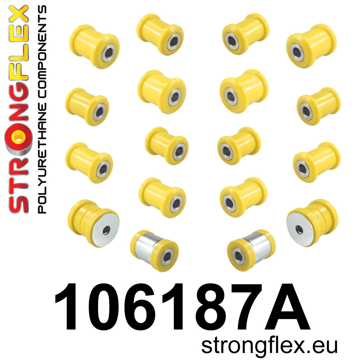 106187A Rear suspension bush kit SPORT Sport (Yellow) Fiat 124 Spider II (16-20)