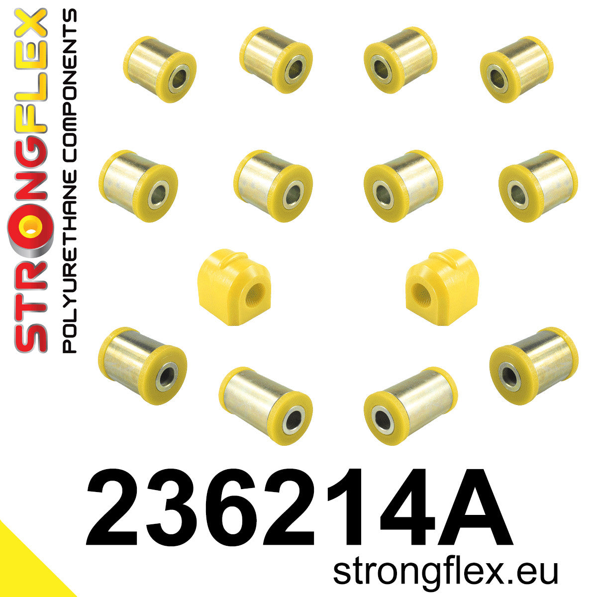 236214A Rear suspension bush kit SPORT Sport (Yellow) Volvo C30 (06-13)