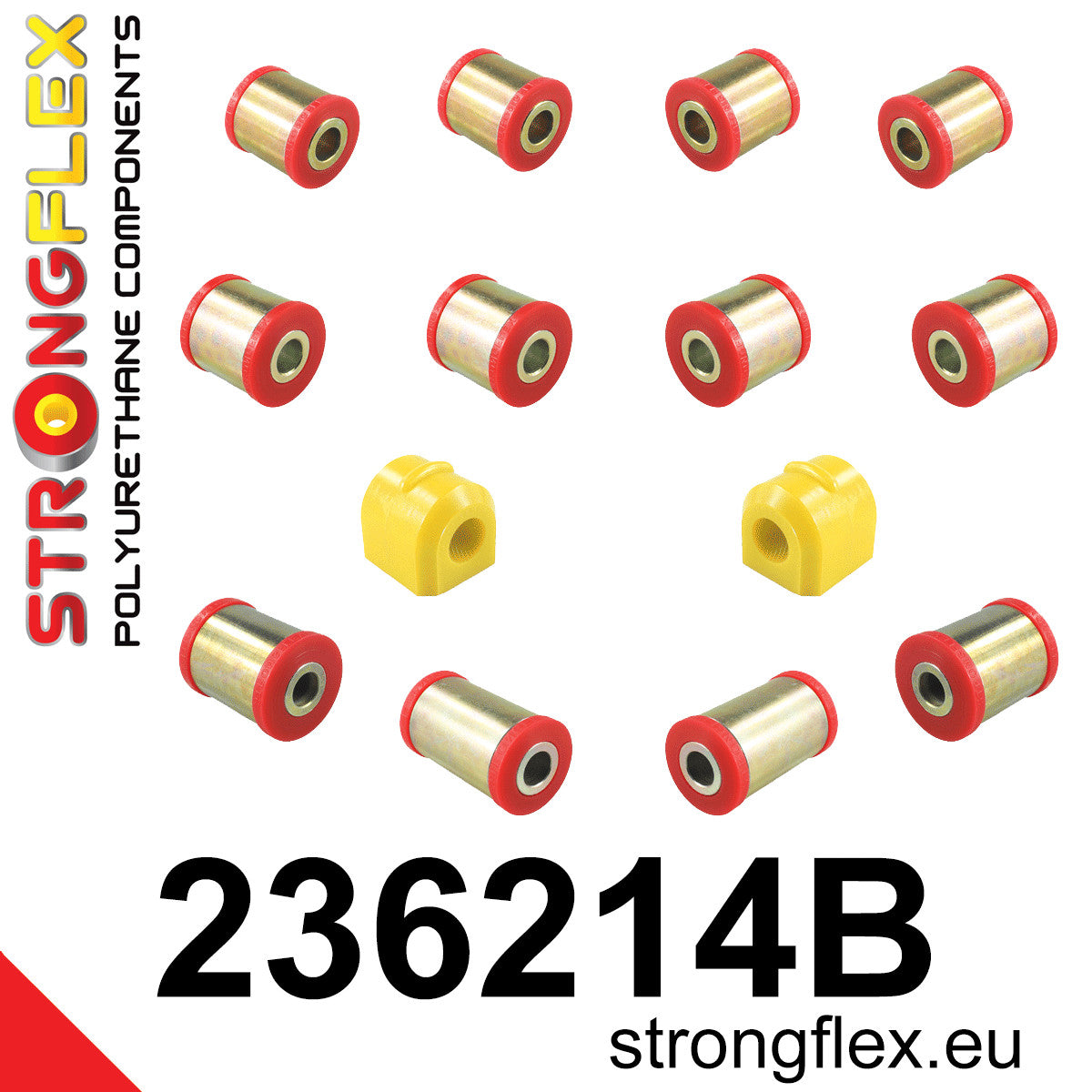 236214B Rear suspension bush kit Standard (Red) Volvo C30 (06-13)