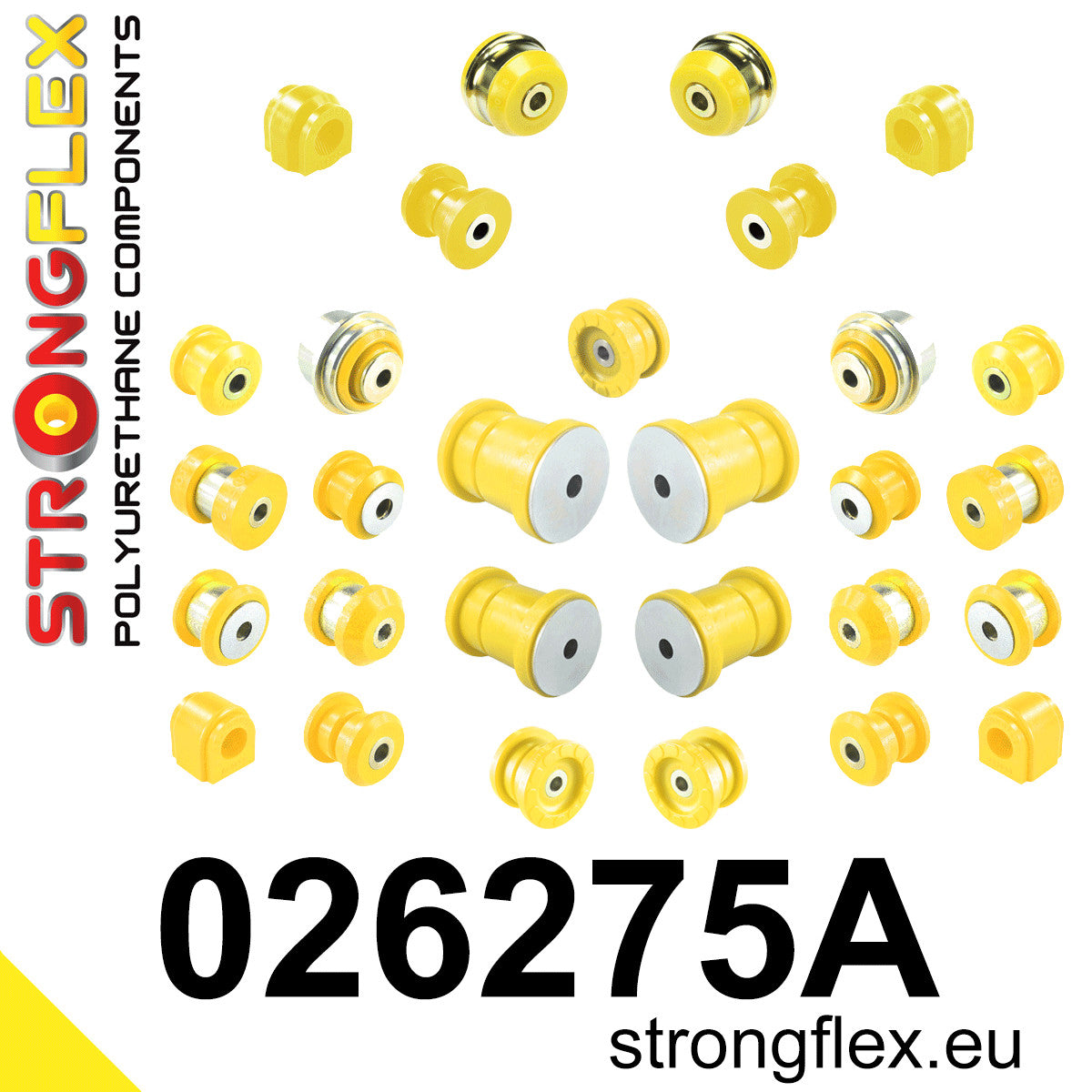 026275A Full suspension polyurethane bush kit SPORT Sport (Yellow) Audi A3 / S3 / RS3 III (13-21) 8V