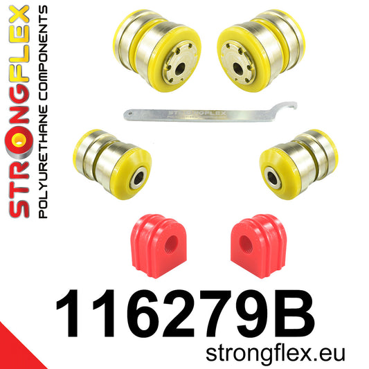 116279B Front suspension bush kit Standard (Red) Mercedes SLK R172 (11-19)