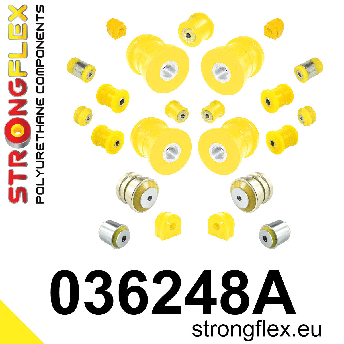 036248A Full suspension polyurethane bush kit SPORT Sport (Yellow) BMW Seria 5 V (03-10) E60 / E61