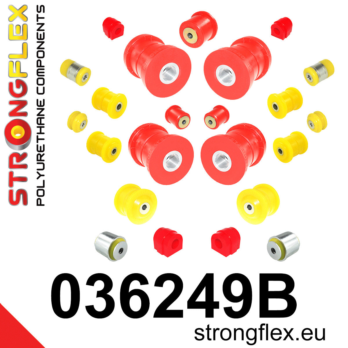 036249B Full suspension polyurethane bush kit Standard (Red) BMW Seria 5 V (03-10) E60 / E61
