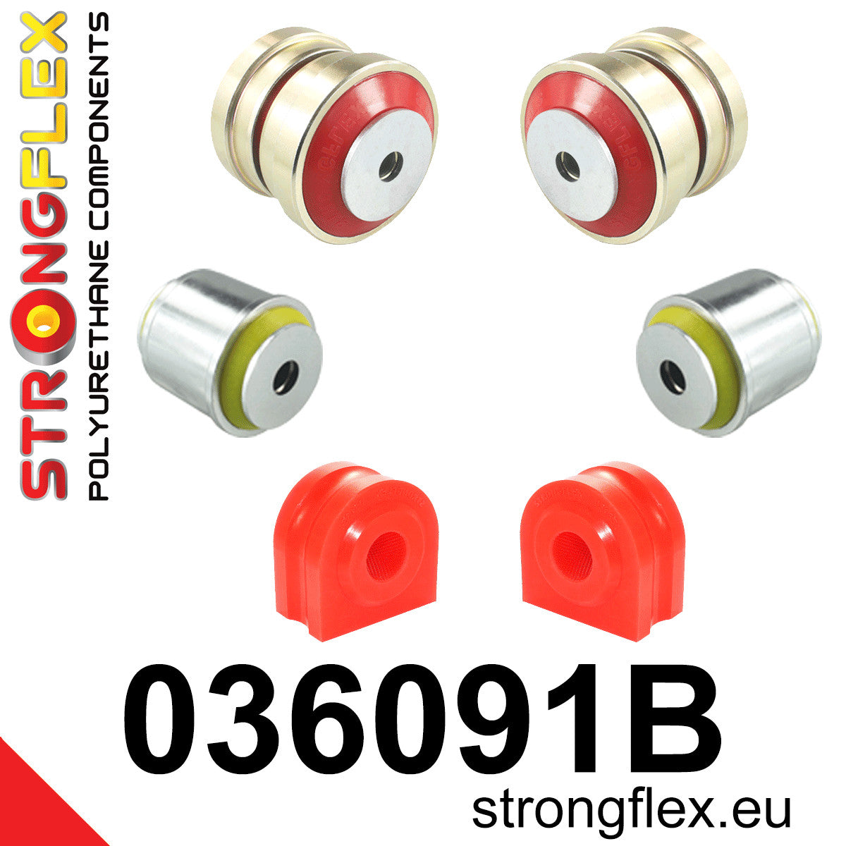 036091B Front suspension bush kit Standard (Red) BMW Seria 5 V (03-10) E60 / E61