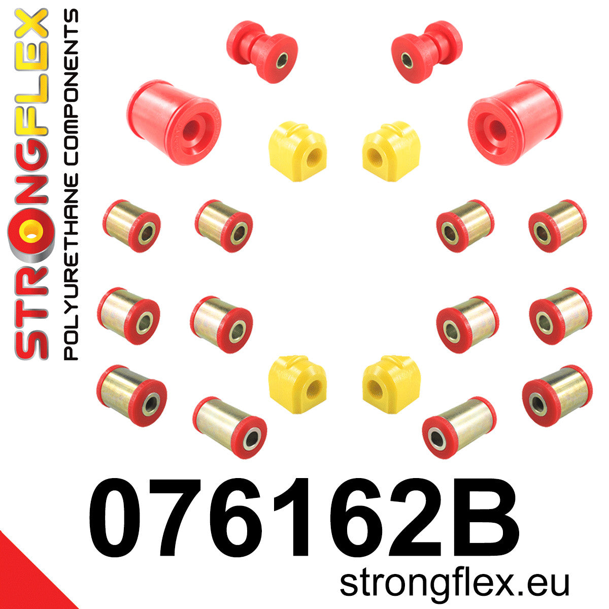076162B Full suspension bush kit Standard (Red) Volvo C30 (06-13)