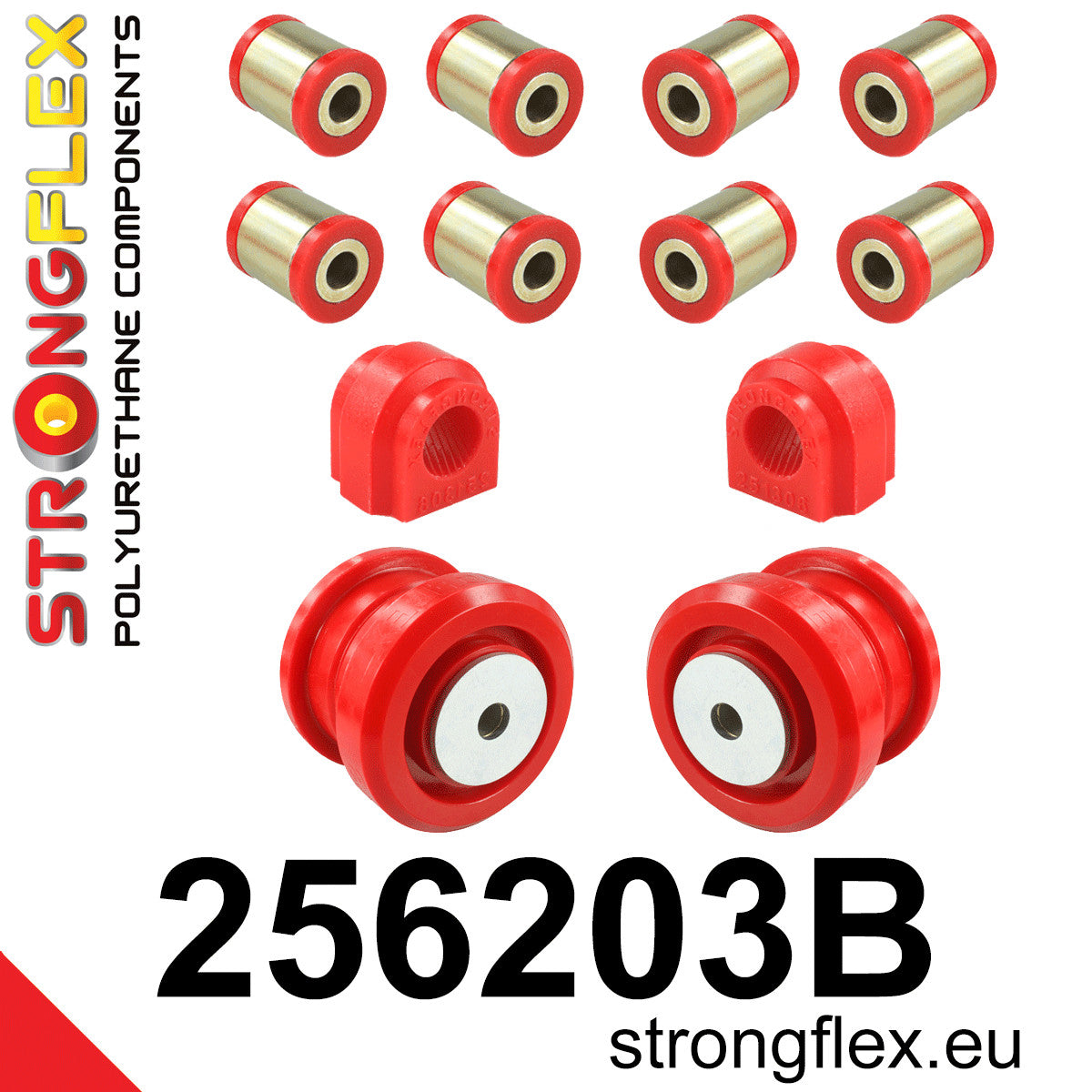 256203B Rear suspension bush kit up to 05/2003 Standard (Red) Mini R50/R52/R53 (00-06)