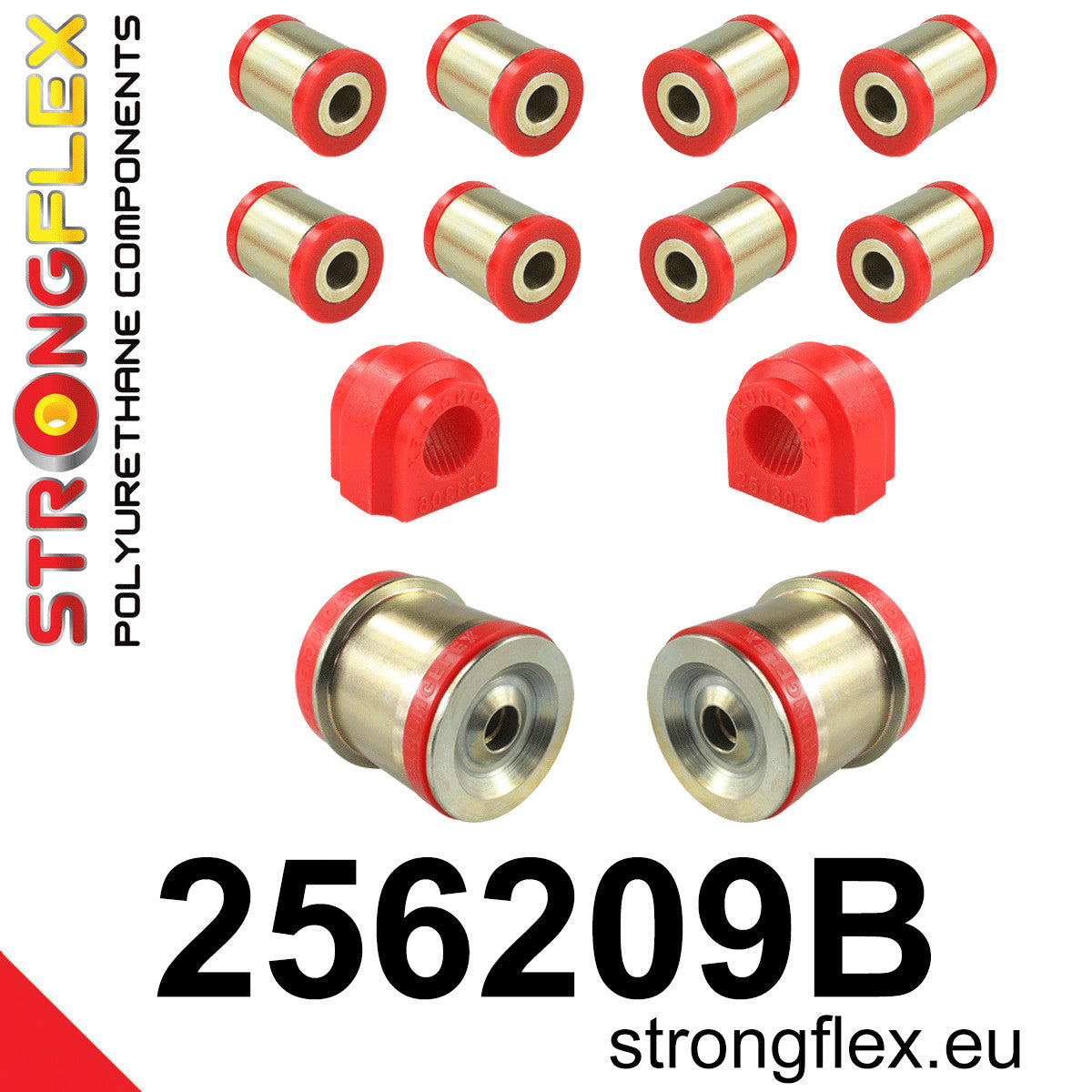 256209B Rear suspension bush kit R53 JCW Standard (Red) Mini R50/R52/R53 (00-06)