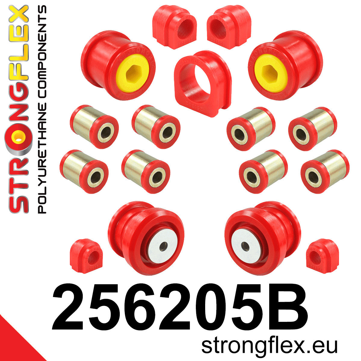 256205B Full suspension bush kit up to 05/2003 Standard (Red) Mini R50/R52/R53 (00-06)